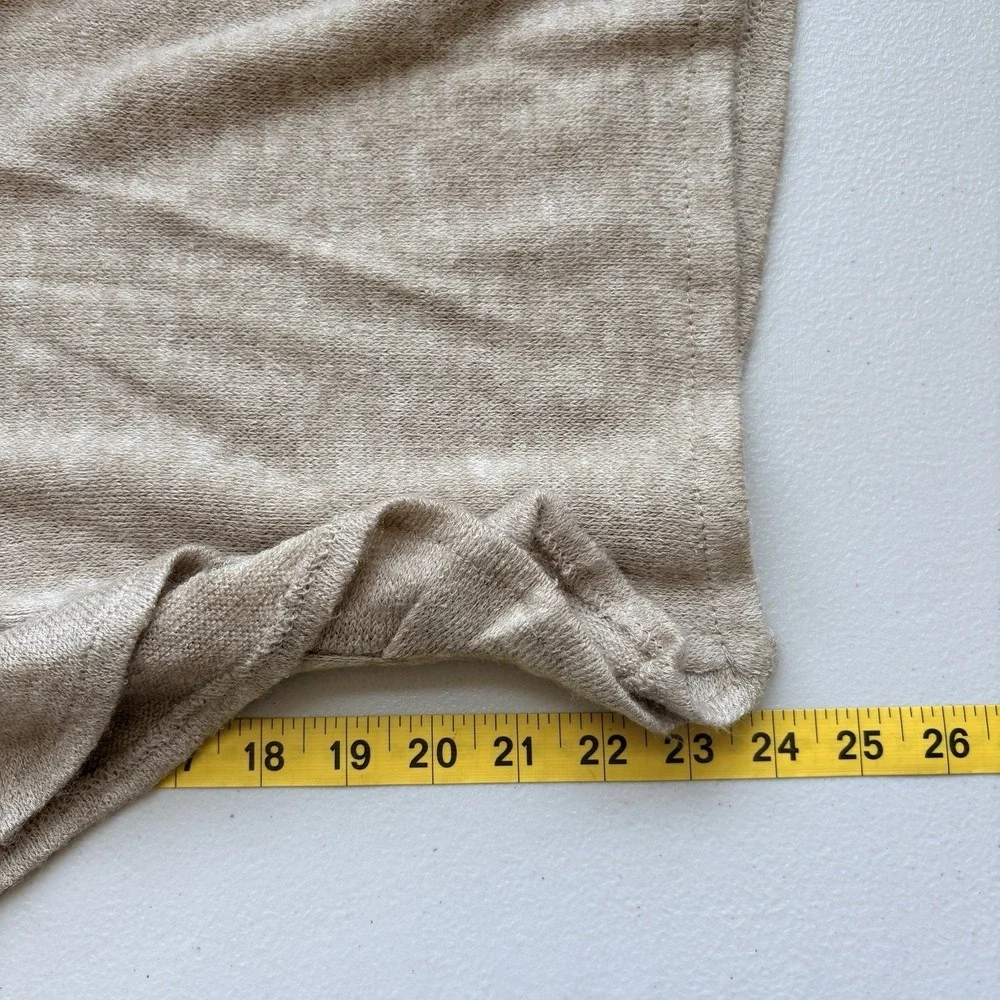 Do Everything In Love Sweater‎ One Size Poncho Ruffle Neutral Boho Minimalist - Picture 9 of 10